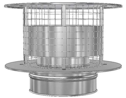 ICS 25 RVS &Oslash; 150/200 mm trekkap met gaas RVS