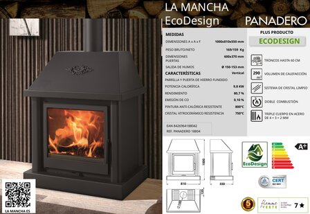 Panadero La Mancha Ecodesign Houtkachel