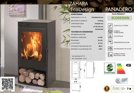 Panadero&nbsp;Zahara Ecodesign Houtkachel