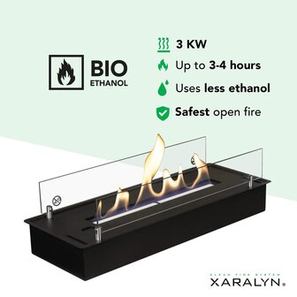 Xaralyn J&ouml;rne Full tv-meubel met bio-ethanolhaard