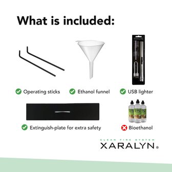 Xaralyn J&ouml;rne Full tv-meubel met bio-ethanolhaard