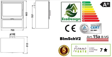 Panadero Acacia  Ecodesign Houtkachel